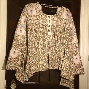 Gimmicks by Buckle Boho Long Sleeve Poncho Top